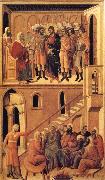Duccio di Buoninsegna Peter's First Denial of Christ and Christ Before the High Priest Annas china oil painting artist